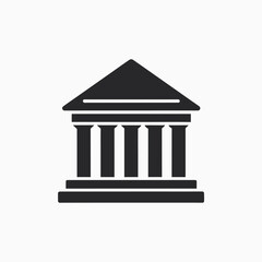  bank vector icon silhoutte vector with white background