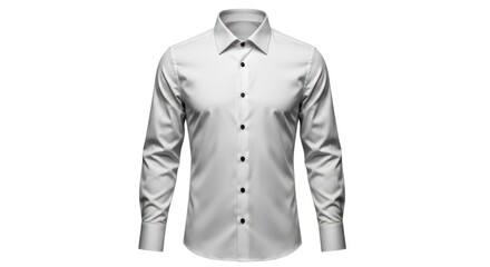 White button down shirt isolated on white background formal wear concept