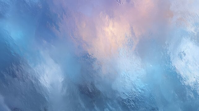 Mesmerizing serene pink sky painting with fluffy clouds and vibrant hues creating dreamy atmospheric landscape artwork.