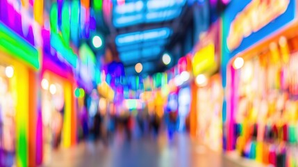 palette. Abstract colorful lights and shapes create a vibrant yet soft artistic representation of shopping. STEM education sheets.