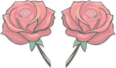 Rose Painting Vector.eps