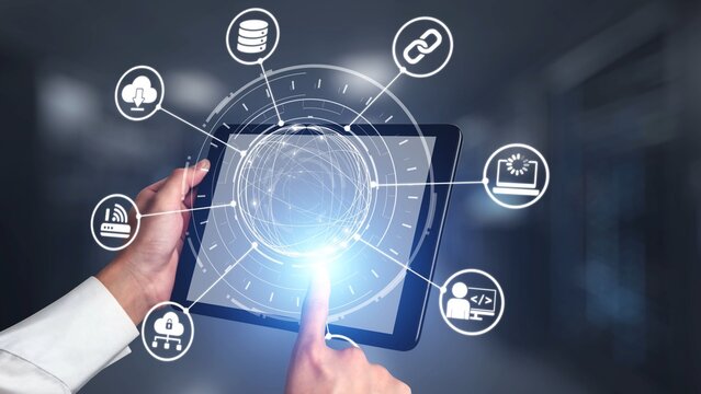 Cloud computing, cloud strategy, and cloud technology transforming digital infrastructure with scalable services, secure data storage, and cloud-based digital business solutions. Spire