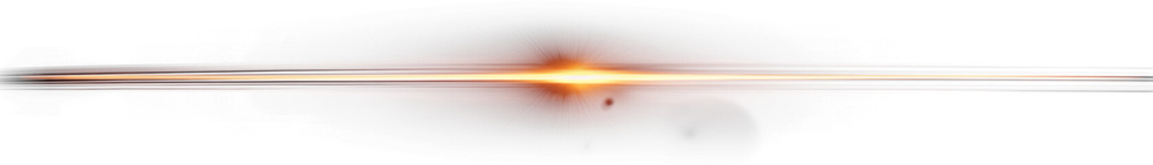 Horizontal orange lens flare effect
