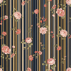 Watercolor floral pattern of hand-painted wildflowers and sprawling leaves tied with a sheer ribbon on a bright white silk background, created for wallpaper and fabric, illuminated with diffused	