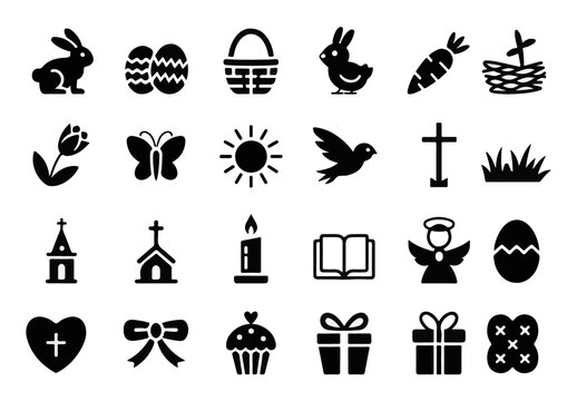 Easter Icon Set