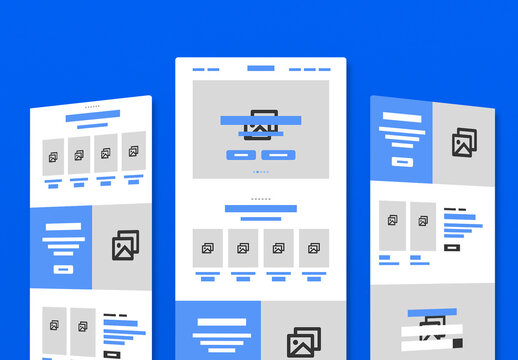 Modern Landing Page Wireframe Template