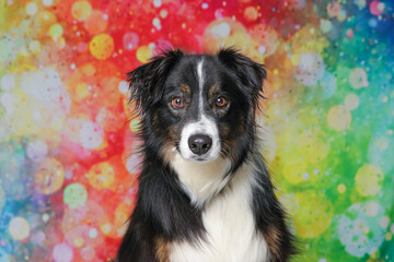 Cute dog on an isolated background studio shot