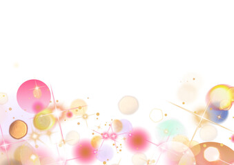 Transparent glowing stars lights and bokeh overlay PNG effect, Abstract neon glowing dust particles with bokeh dreamy lights graphics resources, transparent background 