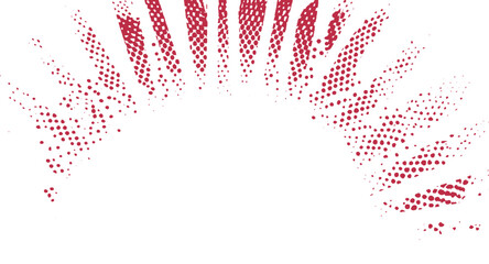 Obraz premium Red Halftone Sunburst Retro Comic Background