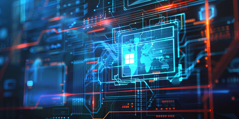 Virtual Wallet Display, Digital Payment Interface, Modern Online Banking Technology