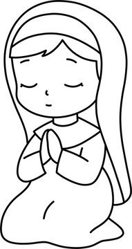 수녀 흑백