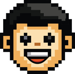 Pixel cool face emoji