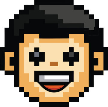 Pixel cool face emoji