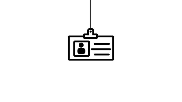 Hanging Identification Badge Icon id card access