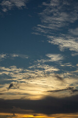 Dramatic Sky with Clouds during Sunset