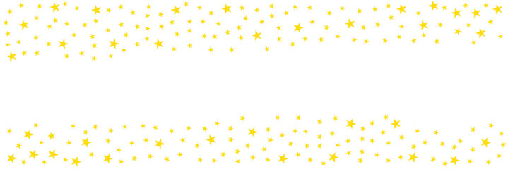 Golden star design isolated on transparent background. Luxury gold stars confetti. Events decoration design elements. seamless confetti stars for design