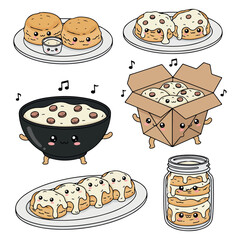 Biscuits & Gravy  Vector. Biscuits & Gravy Vector bundle. Biscuits & Gravy vector, illustration, lineart, clipart 