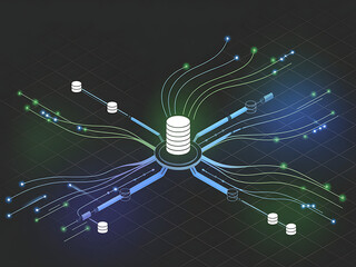 Abstract digital network connection and data flow