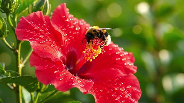 Visualize the abstract concept of botanical growth, with delicate petals unfurling in a time lapse, revealing complex patterns and rich colors. Artistic interpretation of floral development.