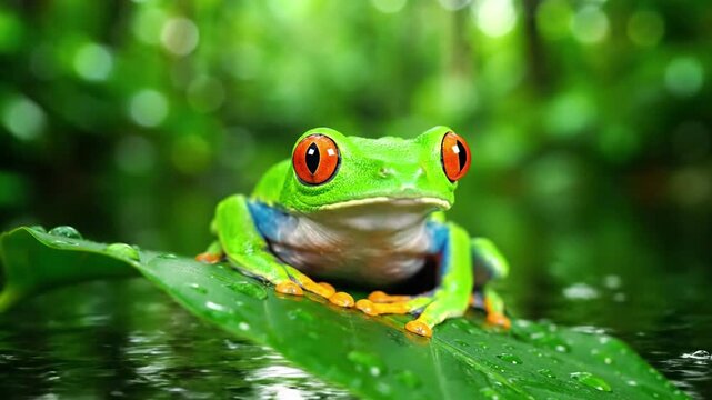 Exploring the delicate environmental balance within a pristine natural wetland, focusing on the critical role amphibians play as bioindicators of ecological health.