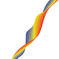 Abstract colorful rainbow wave ribbon lines on a white background vector illustration template for business design header