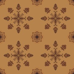 Ikat Earth Tone Seamless Pattern - Calm and beautiful design seamless for fabrics - Wallpaper - Ikat for rapping paper - Seamless Pattern - Repeat and scalable