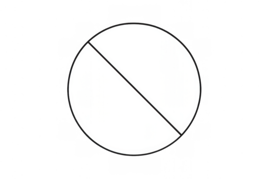 White round pill with score line illustrating medicine, drug, treatment, or healthcare concepts on transparent background