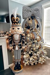 christmas decoration on the window