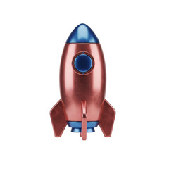 3d rendering of a rocket isolated on transparent background, representing space exploration