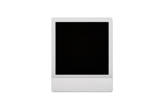 Blank instant photo frame isolated on transparent background