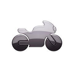 Illustration of a motorcycle isolated on transparent background, perfect for transportation themes