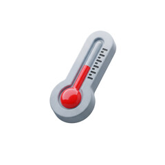 Thermometer isolated on transparent background, a tool for measuring temperature in degrees