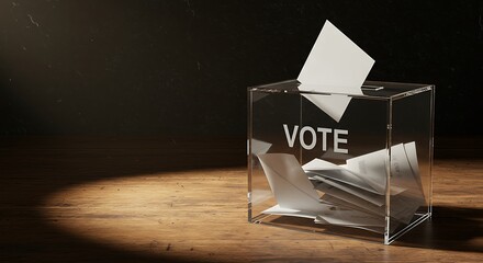Cast your ballot for a brighter future with this compelling image showing ballot box filled with votes, perfect for campaigns and civic engagement projects