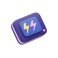 Power bank icon isolated on transparent background, a portable charger for electronic devices