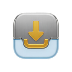 Download icon isolated on transparent background, a symbol of data transfer and connection