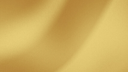 luxury gold silk fabric with fine dots or mesh pattern, wave effect and light gradation. background for designs convey premium, high value, or a classic and elegant touch.