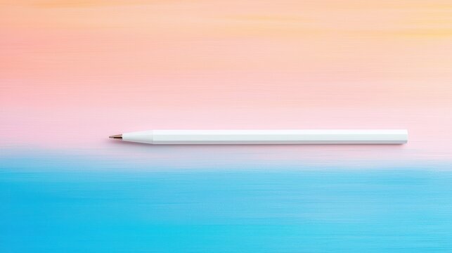 White pen on a clean notepad, ready for jotting down important notes and thoughts. - Powered by Adobe
