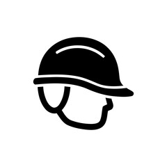 Safety Helmet Icon &ndash; Construction and Industrial Protective Headgear Symbol