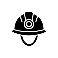 Safety Helmet Icon – Construction and Industrial Protective Headgear Symbol