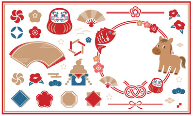 Japanese New Year Motif Design Collection