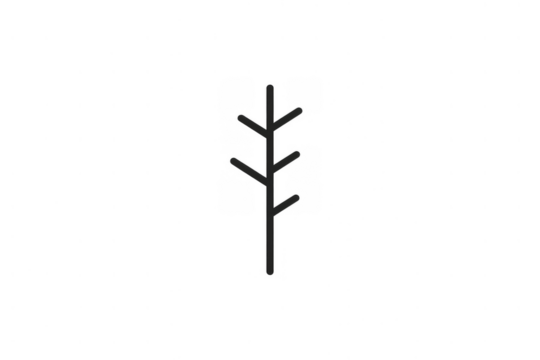 Bare tree line art icon on transparent background showing growth, nature, and organic symbol - Powered by Adobe