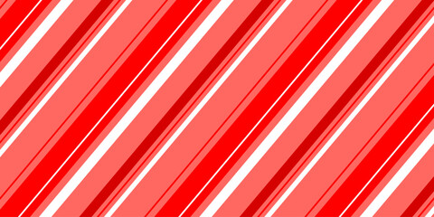 Candy cane Christmas background, peppermint diagonal stripes print seamless pattern.