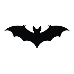 Fototapeta premium Bat with detailed wing pattern Vector, Silhouette, Illustration