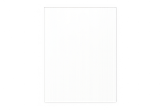Blank white paper sheet with shadows, isolated on a transparent background. Template for text, presentation, design, or mockup