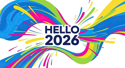 Welcome New Year 2026 Festive Celebration Abstract Background Design