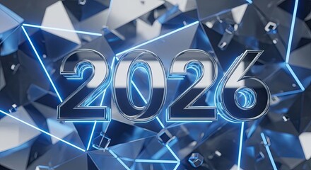 Futuristic Abstract 2026 Digital Technology Background