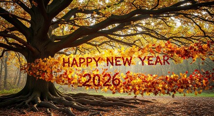 Happy New Year 2026 Warm Autumn Wishes