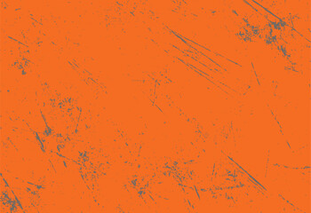 Orange background with distressed gray grunge texture and scratches vector