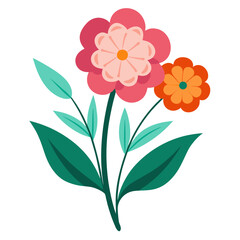 A beautiful flower icon. An artistic attractive vector illustration of a flower. 