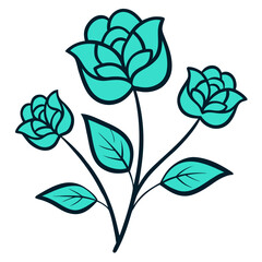 A nice flower icon. A fresh flower artistic pattern.